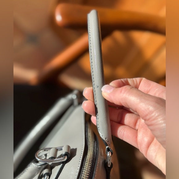 Marc Jacobs Steel Grey Saffiano Dome Satchel w/ Logo Strap | Retail $425 - Picture 9 of 9